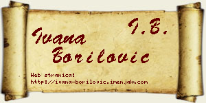 Ivana Borilović vizit kartica